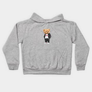 Cute bear design in sport suit Kids Hoodie